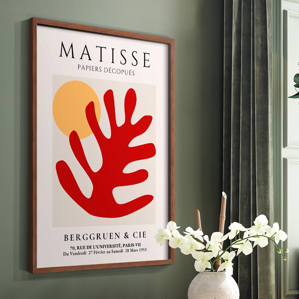 Matisse CLXX Framed Print in Brown Solid Wood 16 x 20 Framed Print