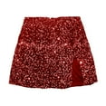 thumbnail image 6 of HXWCHs Sparkly Sequin Midi Skirt Elegant Nightclub Party Performance Outfit Disco Fashion Evening Wear L Red, 6 of 7