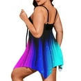 thumbnail image 4 of LilyLLL Plus Size Women Swimdress+Swim Briefs Bottoms Swimsuit Monokni Beachwear, 4 of 6
