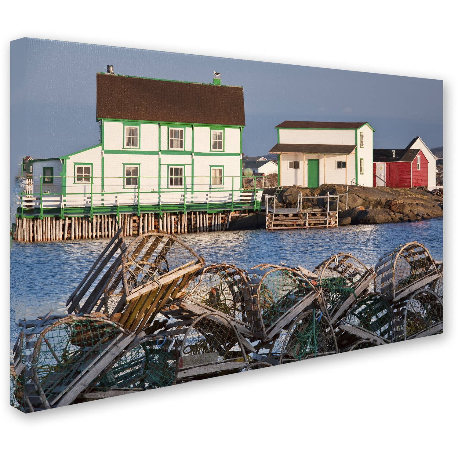 Trademark Fine Art "Lobster Traps" Canvas Art by Michael Blanchette Photography