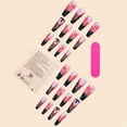 thumbnail image 5 of Fofosbeauty 24pcs Press on False Nails Tips, Coffin Fake Acrylic Nails, French Blaze Pink, 5 of 9