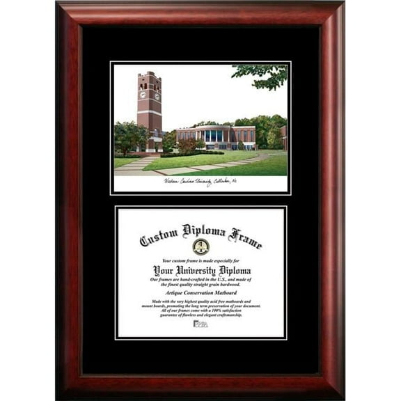 Campus Images NC994D-1185 8.5 x 11 in. Western Carolina University Diplomate Diploma Satin Mahogany Frame