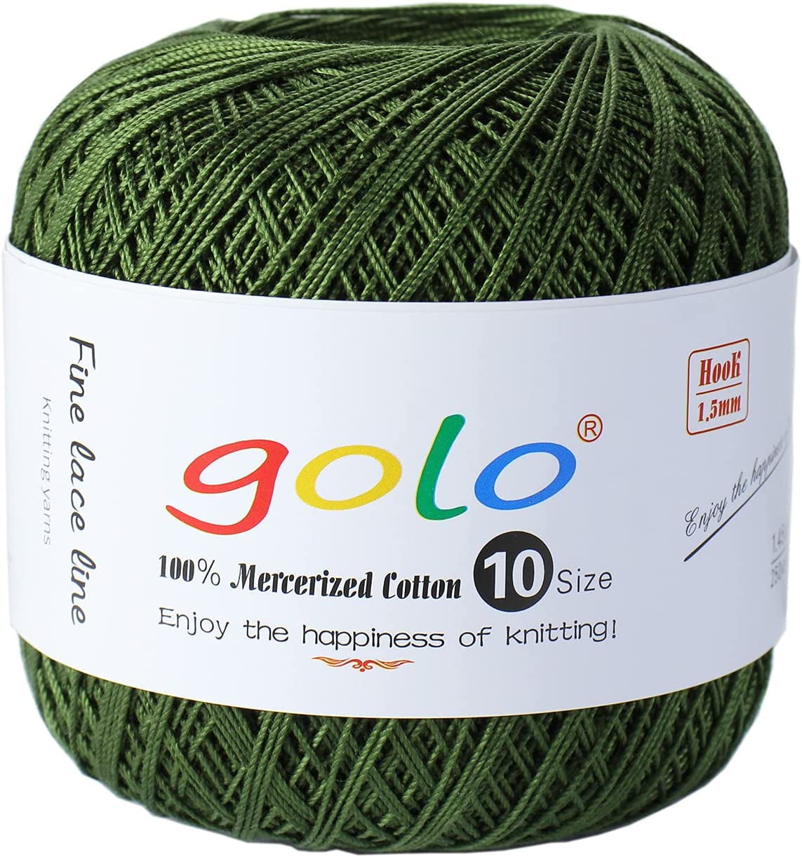 golo Crochet Thread for Size 10 White Yarn for Hand Yarn 6-801