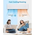 thumbnail image 3 of Yiwa 9,000 BTU Wall-Mounted Room Air Conditioner with 115V Heat Pump Set, WIFI, Mini Split AC/heating System, 23 SEER2, Cools Rooms up to 450 Sq. Ft, 3 of 7