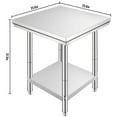 thumbnail image 2 of VEVOR Stainless Steel Work Table 24 x 24 x 32 Inch Commercial Kitchen Prep & Work Table Heavy Duty Prep Worktable Metal Work Table with Adjustable Feet for Restaurant, Home and Hotel, 2 of 9