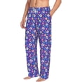 thumbnail image 6 of Susaid colorful Skull flower leaf Print Mens Pajama Pants Set Sleep & Lounge Pants, PJ Bottoms with Pockets and Button Fly-Small, 6 of 6