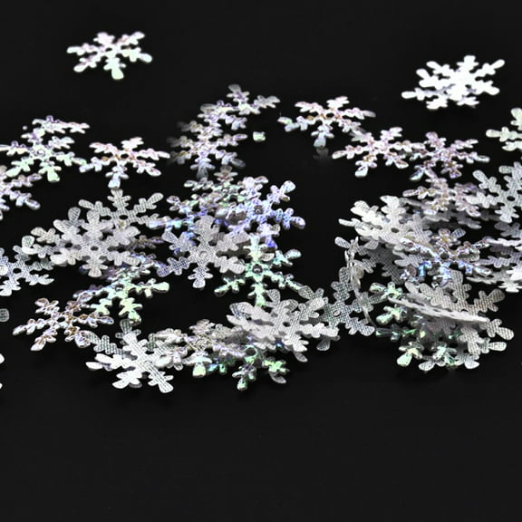 Reusable 15Mm Christmas Snowflake Confetti For Tree And Table Decoration