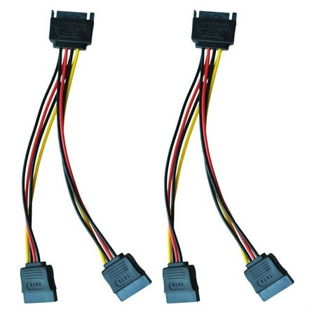 2X 6In Splitter Cable Adapter - M/F (Power Cable)