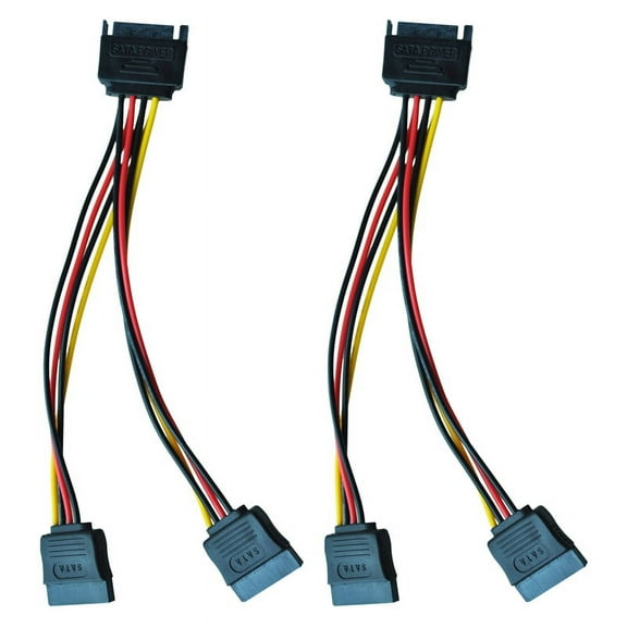 2X 6In Splitter Cable Adapter - M/F (Power Cable)