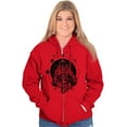 thumbnail image 3 of Cosmos Astronaut Space Stylish Unisex Fleece Graphic Zip Up Hoodie Brisco Brands 2X, 3 of 5