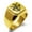 Gold, variant on Stainless Steel Antiue Fleur De Lis Engraved Square Flat Top Biker Style Polished Signet Ring