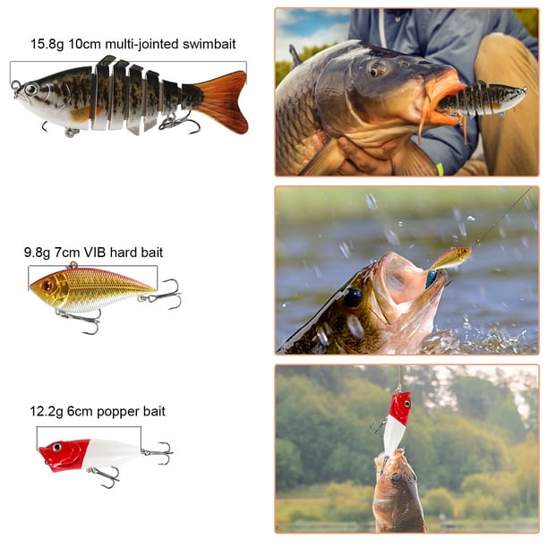 Homgeek 83pcs Fishing Lures Kit For Bass Trout Salmon Fishing Accessories Tackle Tool Fishing Baits Swivels Hooks 83pcs Set