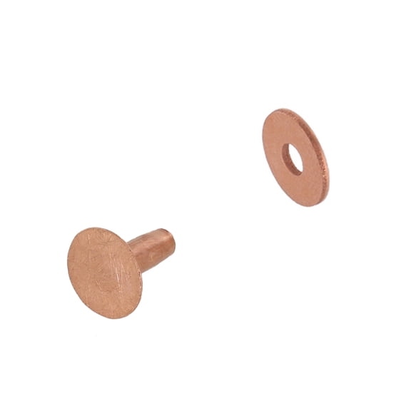 CRB08 #8 Copper Rivets w/ Burrs, Solid Copper (1lb. bag)
