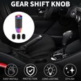 thumbnail image 2 of Perilla de cambio de coche Unique Bargains 9cm Perilla de cambio frontal universal para vehículos automáticos y manuales de fibra de carbono y aleación de aluminio multicolor con 3 adaptadores 1 set, 2 of 6