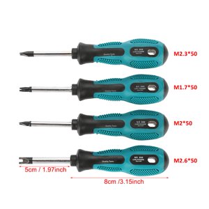Greensen 4pcs Type de fourche U Vis magnétique Driver CRV Jeu de tournevis à outils multifonctions, tournevis U, tourne-vis U Bits