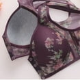 thumbnail image 6 of Front Closure Bras for Older Women 2025 Wireless No Underwire, Full Coverage Floral Bra, Soft Breathable Push Up Tshirt Bra for Seniors, 6 of 6