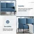 thumbnail image 5 of BSHTI Linen Blend Upholstery Loveseat Couch,2 Seating,Metal Frame,High-density Fam Seat Loveseat,Well in Apartments or Rooms with Limited Space(Blue), 5 of 17