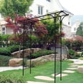 thumbnail image 2 of Topcobe Metal Garden Arch Garden Arbor Trellis Climbing Plants Support Arch, Outdoor Arch Wedding Arch Party Events Archway for Garden Patio Backyard, Black, 2 of 10