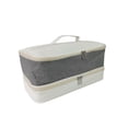 thumbnail image 2 of Bolsa de almacenamiento para secador de pelo de viaje, estuche de transporte de doble capa con divisor, maleta a prueba de polvo para peluqueros,, 2 of 8