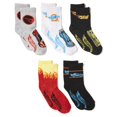 thumbnail image 1 of Calcetines Hot Wheels para niños, coche de carreras, paquete de 5, Crew Kids, 6-8,5, 1 of 1