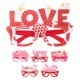 thumbnail image 1 of KAKOWELY 6 monturas de gafas para San Valentín, adornos de fiesta con temática de San Valentín, 1 of 5