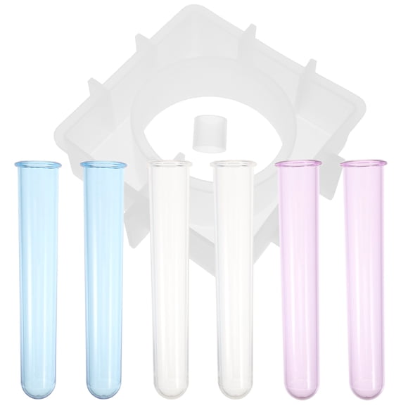 KAKOWELY test tube 1 Set Plant Tube Vase Decor Decorative Floral Tubes Acrylic Floral Tubes Acrylic Plant Test Tubes Plant Test Tube Rack Making Mold5.31"X5.31"X1.57"