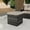 Grey Brown Rattan-Khaki, variant on 2 PCS Outdoor Patio Ottoman, All-Weather Grey Brown Wicker Rattan Outdoor Footstool Footrest Seat with Dark Grey Cushion