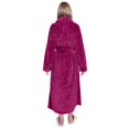 thumbnail image 2 of LOFIR Womens Long Fleece Robe - Soft Comfy Plush Bathrobes for Women, Ladies Sleepwear - 2XL3XL, Rose Red, 2 of 6
