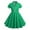Green, variant on OKSALE Girls 1950s Dresses Retro Polka Dot Twirling Dresses Short Sleeve Swing Dress Flowy A Line Dresses Rockabilly Party Dress for Toddler Kids Girl