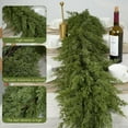 thumbnail image 4 of Artificial Christmas Garland - Cedar Garland - Cypress Garlands - Real Touch Faux Greenery - Garland Christmas Decorations for Home Dining Table Mantel Porch Winter Christmas Decor, 4 of 8