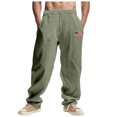 thumbnail image 3 of Akiihool Straight Fit Chinos for Men Men's Way Stretch Outdoor Cargo Pants Work Pant for Work Light Green,L, 3 of 9