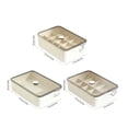 thumbnail image 3 of Linnome Underwear Storage Box 3 Partition Compartment Clear Lid Plastic Sock Bra Panties Drawer Organizer Wardrobe Closet Intimates Sorting Container, 3 of 6