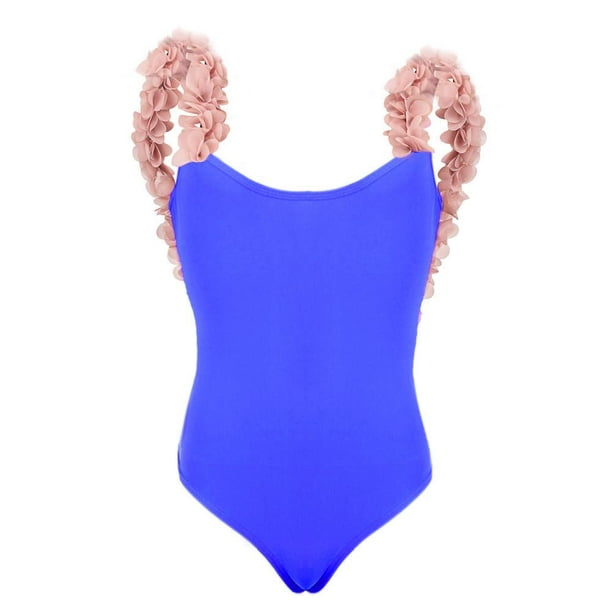 Jasmine One Piece Bikini Women 3D Flower Backless Swim Bodysuit(Dark ...