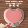 thumbnail image 4 of Báscula de Cocina Multifunción con Forma de Corazón, Color Rosa, Portátil, de Alta Precisión, Digital, 5 Kg/1 G, LCD, Electrónica., 4 of 5