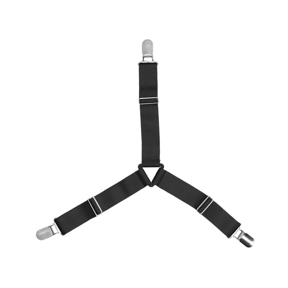 4-Pack Sheet Retainer Straps with Clips, Adjustable Bedding Holders for Mattress Corners