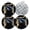 Black0507, variant on 4 PCS Pot Holders for Kitchen,Potholders Sets with Hook for Oven,Cooking,Baking,Patriotic - Hued Floral Set