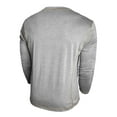 thumbnail image 6 of KHONTS Men's Henley Shirts Long Sleeve Casual T Shirts Basic Classic Vintage Cotton Tee Shirts Button Shirts Light Gray XXL, 6 of 7
