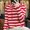 Red, variant on Goodtrade8 Winter Sweaters Oversize Lightweight Casual Long Sleeve Striped Hooded Sweater Tops