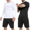 thumbnail image 3 of CL convallaria 4 Pack Men Athletic Shirt, Quick-Dry Workout Shirts for Men with Long & Short Sleeve, Cooling Comfort Rash Guard for Sports & Gym, 3 of 10
