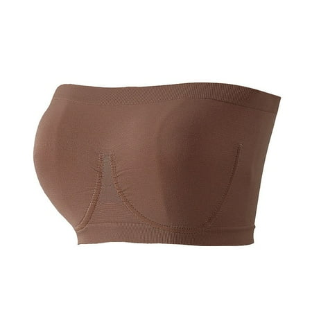 

Plus Size Ladies Seamless Faux Underwire Tube Bra Strapless Wrap