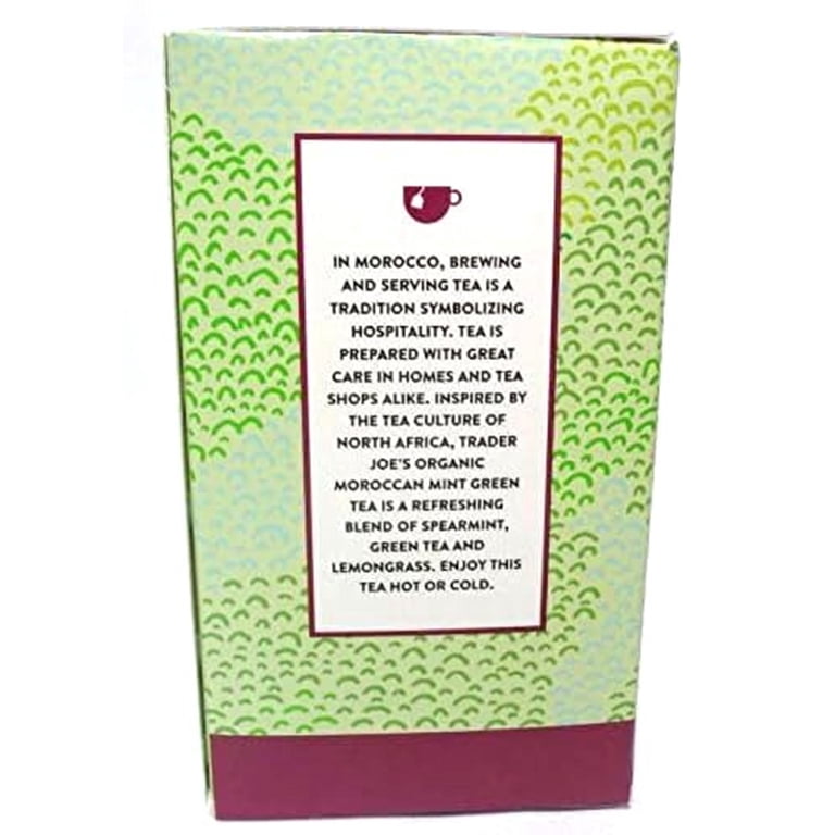 Trader Joe's, Green Tea, USDA Organic Moroccan Mint, 20 tea bags