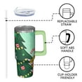 thumbnail image 3 of 30 oz Christmas Elk Ornaments Tumbler with Handle and Straw, Stainless Steel Insulated Cup 30 oz, Leak Proof Holiday Mug, Festive Gift, 3 of 5