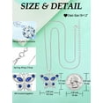 thumbnail image 7 of VESITIM 925 Sterling Silver Butterfly Pendant Necklace for Women Created Sapphire Birthstone Jewelry for Mother's Day/Birthday Gifts, 7 of 7
