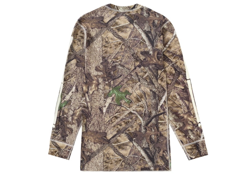 Supreme Men's Hanes Bones Thermal Crew 1 Pack Woodland Camo, from