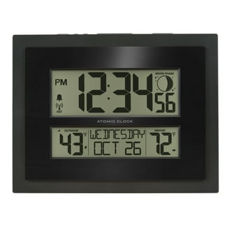 Sharp Orologio Atomico Da Parete/Scrivania: LCD 4", Sensore Esterno Wireless E Temperatura
