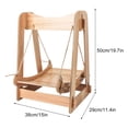 thumbnail image 6 of Pet Swing Hammock Swing Bed Comfortable Summer Detachable Wooden Cradle Hammock, 6 of 8