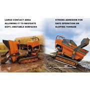 1100Lbs Track Dumper Self Loading Cart Track Barrow 208cc 6.5HP Gas Engine for Material Hauler, Garden Dump Cart, Landscaping, Farm and Construction, US Stock