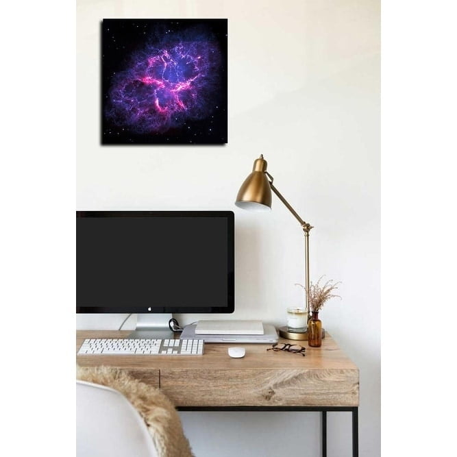 Blue 18 x 18 Epic Graffiti Crab Nebula Hubble Space Telescope Giclee Canvas Wall Art