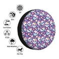 thumbnail image 4 of Sikiie blue flower Skull colorful PVC Leather Spare Tire Wheel Cover Spare Tire Cover, for Car Truck SUV Camper Trailer Universal Fit(14-17in)-17 inch, 4 of 6