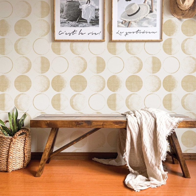 Tempaper Moons Blue Peel and Stick Wallpaper, 20.5" x 16.5'
